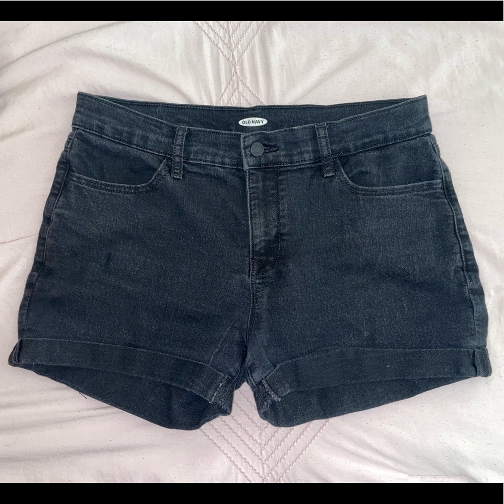 Old Navy - black denim shorts
